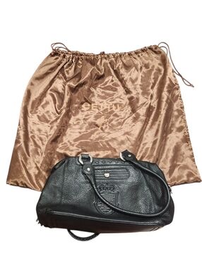 Cettu Black Soft Pebbled Leather Handbag Shoulder Bag